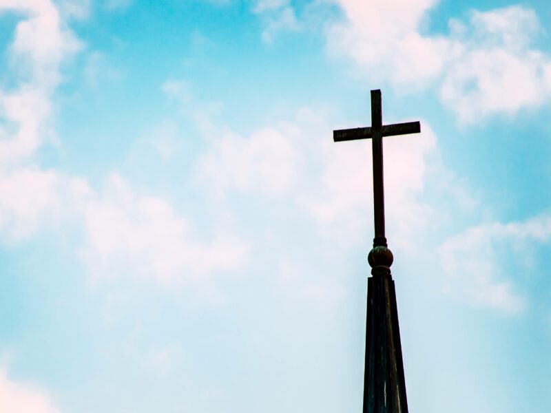 cross on steeple